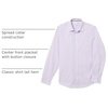 Amazon Essentials Men’s Regular-Fit Long-Sleeve Casual Poplin Shirt, Button Front, Business Casual, Collared(Lavender/White Stripe)