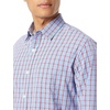 Amazon Essentials Men’s Regular-Fit Long-Sleeve Casual Poplin Shirt, Button Front, Business Casual, Collared(Light Blue Red Plaid)