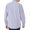 Amazon Essentials Men’s Regular-Fit Long-Sleeve Casual Poplin Shirt, Button Front, Business Casual, Collared(Light Blue Red Plaid)
