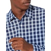 Amazon Essentials Men’s Regular-Fit Long-Sleeve Casual Poplin Shirt, Button Front, Business Casual, Collared(Navy White Plaid)