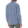 Amazon Essentials Men’s Regular-Fit Long-Sleeve Casual Poplin Shirt, Button Front, Business Casual, Collared(Navy White Plaid)