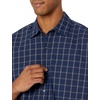 Amazon Essentials Men’s Regular-Fit Long-Sleeve Casual Poplin Shirt, Button Front, Business Casual, Collared(Navy Windowpane)