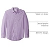 Amazon Essentials Men’s Regular-Fit Long-Sleeve Casual Poplin Shirt, Button Front, Business Casual, Collared(Purple White Gingham)