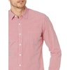 Amazon Essentials Men’s Regular-Fit Long-Sleeve Casual Poplin Shirt, Button Front, Business Casual, Collared(Red Gingham)