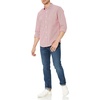 Amazon Essentials Men’s Regular-Fit Long-Sleeve Casual Poplin Shirt, Button Front, Business Casual, Collared(Red Mini-gingham)