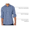 Amazon Essentials Men’s Regular-Fit Long-Sleeve Casual Poplin Shirt, Button Front, Business Casual, Collared(Red White Plaid)