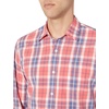 Amazon Essentials Men’s Regular-Fit Long-Sleeve Casual Poplin Shirt, Button Front, Business Casual, Collared(Washed Red Windowpane)