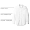 Amazon Essentials Men’s Regular-Fit Long-Sleeve Casual Poplin Shirt, Button Front, Business Casual, Collared(White)