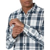 Amazon Essentials Men’s Regular-Fit Long-Sleeve Casual Poplin Shirt, Button Front, Business Casual, Collared(White Navy Large Plaid)
