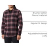 Amazon Essentials Men’s Regular-Fit Long-Sleeve Flannel Shirt, Button-Up Cotton Twill, Double Chest Pockets(Black Burgundy Plaid)