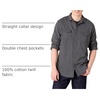 Amazon Essentials Men’s Regular-Fit Long-Sleeve Flannel Shirt, Button-Up Cotton Twill, Double Chest Pockets(Charcoal Heather)