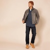 Amazon Essentials Men’s Regular-Fit Long-Sleeve Flannel Shirt, Button-Up Cotton Twill, Double Chest Pockets(Dark Denim)