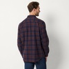 Amazon Essentials Men’s Regular-Fit Long-Sleeve Flannel Shirt, Button-Up Cotton Twill, Double Chest Pockets(Navy Chocolate Plaid)
