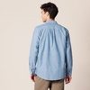 Amazon Essentials Men’s Regular-Fit Long-Sleeve Lightweight Cotton Chambray Shirt with Pockets(Blue)