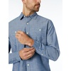 Amazon Essentials Men’s Regular-Fit Long-Sleeve Lightweight Cotton Chambray Shirt with Pockets(Rinsed)