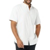 Amazon Essentials Men’s Regular-Fit Short Sleeve Stretch Oxford Shirt with Pocket(Light Grey Vertical Stripe)