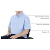 Amazon Essentials Men’s Regular-Fit Short Sleeve Stretch Oxford Shirt with Pocket(Powder Blue)