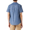 Amazon Essentials Men’s Regular-Fit Short-Sleeve Button-Down Chambray Shirt(Blue)