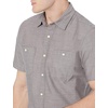 Amazon Essentials Men’s Regular-Fit Short-Sleeve Button-Down Chambray Shirt(Dark Grey)