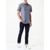 Amazon Essentials Men’s Regular-Fit Short-Sleeve Button-Down Chambray Shirt(Grey)