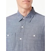 Amazon Essentials Men’s Regular-Fit Short-Sleeve Button-Down Chambray Shirt(Grey)