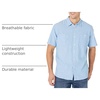 Amazon Essentials Men’s Regular-Fit Short-Sleeve Button-Down Chambray Shirt(Light Blue)