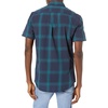 Amazon Essentials Men’s Regular-Fit Short-Sleeve Button-Down Chambray Shirt(Navy Gradient Plaid)