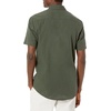 Amazon Essentials Men’s Regular-Fit Short-Sleeve Button-Down Chambray Shirt(Olive)