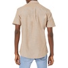 Amazon Essentials Men’s Regular-Fit Short-Sleeve Button-Down Chambray Shirt(Tan)