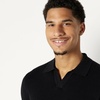 Amazon Essentials Men’s Regular-Fit Short-Sleeve Knit Polo Sweater, Breathable Cotton Nylon(Black)