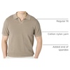 Amazon Essentials Men’s Regular-Fit Short-Sleeve Knit Polo Sweater, Breathable Cotton Nylon(Mushroom Brown)