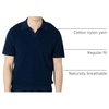 Amazon Essentials Men’s Regular-Fit Short-Sleeve Knit Polo Sweater, Breathable Cotton Nylon(Navy)