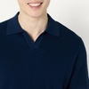 Amazon Essentials Men’s Regular-Fit Short-Sleeve Knit Polo Sweater, Breathable Cotton Nylon(Navy)