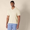 Amazon Essentials Men’s Regular-Fit Short-Sleeve Knit Polo Sweater, Breathable Cotton Nylon(Sand Heather)