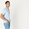 Amazon Essentials Men’s Regular-Fit Short-Sleeve Knit Polo Sweater, Breathable Cotton Nylon(Sky Blue)