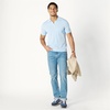 Amazon Essentials Men’s Regular-Fit Short-Sleeve Knit Polo Sweater, Breathable Cotton Nylon(Sky Blue)