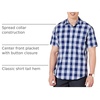Amazon Essentials Men’s Regular-Fit Short-Sleeve Poplin Shirt, Collared, Washed(Blue  Buffalo Check)
