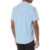 Amazon Essentials Men’s Regular-Fit Short-Sleeve Poplin Shirt, Collared, Washed(Blue  Gingham)