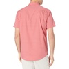 Amazon Essentials Men’s Regular-Fit Short-Sleeve Poplin Shirt, Collared, Washed(Coral Orange/White  Dots)