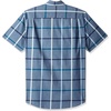 Amazon Essentials Men’s Regular-Fit Short-Sleeve Poplin Shirt, Collared, Washed(Denim  Large Plaid)
