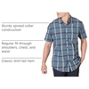 Amazon Essentials Men’s Regular-Fit Short-Sleeve Poplin Shirt, Collared, Washed(Denim  Large Plaid)
