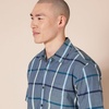 Amazon Essentials Men’s Regular-Fit Short-Sleeve Poplin Shirt, Collared, Washed(Denim  Large Plaid)