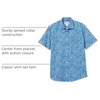 Amazon Essentials Men’s Regular-Fit Short-Sleeve Poplin Shirt, Collared, Washed(Navy  Floral)