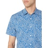 Amazon Essentials Men’s Regular-Fit Short-Sleeve Poplin Shirt, Collared, Washed(Navy  Floral)