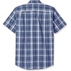 Amazon Essentials Men’s Regular-Fit Short-Sleeve Poplin Shirt, Collared, Washed(Navy  Medium Plaid)