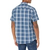 Amazon Essentials Men’s Regular-Fit Short-Sleeve Poplin Shirt, Collared, Washed(Navy  Medium Plaid)