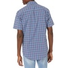 Amazon Essentials Men’s Regular-Fit Short-Sleeve Poplin Shirt, Collared, Washed(Navy  Plaid)