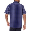 Amazon Essentials Men’s Regular-Fit Short-Sleeve Poplin Shirt, Collared, Washed(Navy  Windowpane)