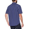 Amazon Essentials Men’s Regular-Fit Short-Sleeve Poplin Shirt, Collared, Washed(Navy  Windowpane)