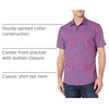 Amazon Essentials Men’s Regular-Fit Short-Sleeve Poplin Shirt, Collared, Washed(Red/Blue  Floral)